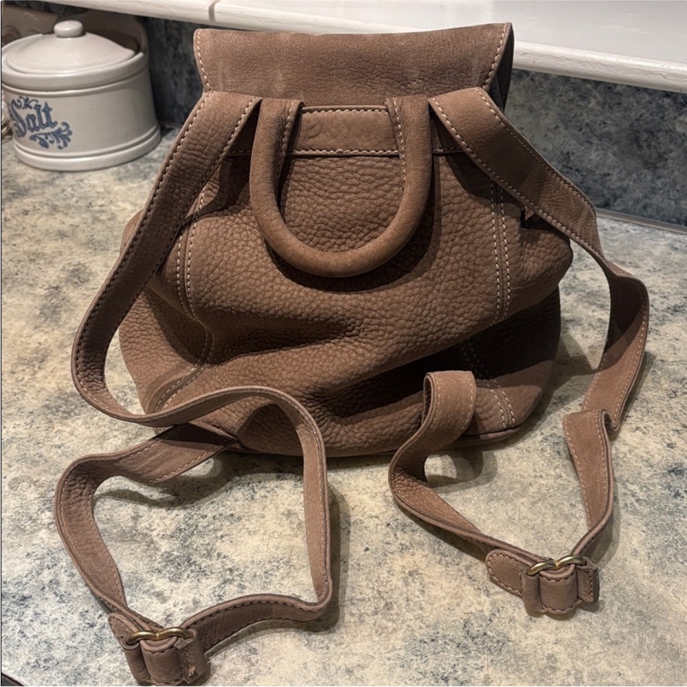 Vintage Coach Sonoma Nubuck Leather Chamois Backpack 4938. Made in Italy - Picture 3 of 13